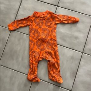 CARTERS | Halloween Fall Pumpkin Zip Footie Onesie Pajama Soft 9 Months